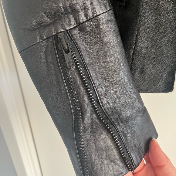 Muuba black leather and horse hair jacket, fitted size 8. - Picture 6 of 6
